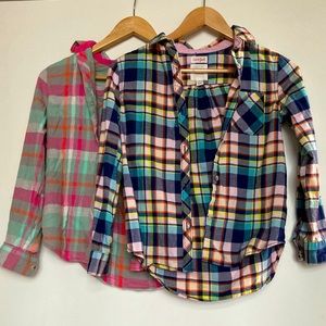 BUNDLE: 2 kids Cat&Jack plaid shirts
